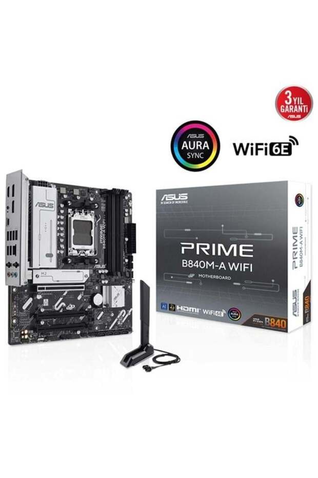 Prıme B840m-a Wıfı6e Ddr5 Hdmı-dp Usbc Pcıe 4.0 Am5 Matx - 1