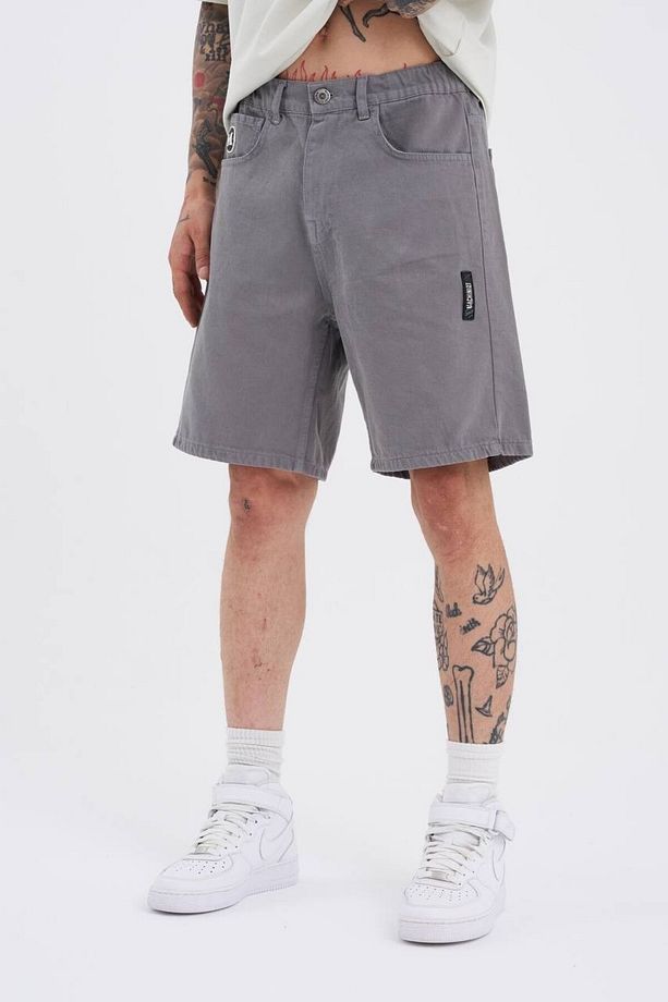 Oversize Denim Şort - 4