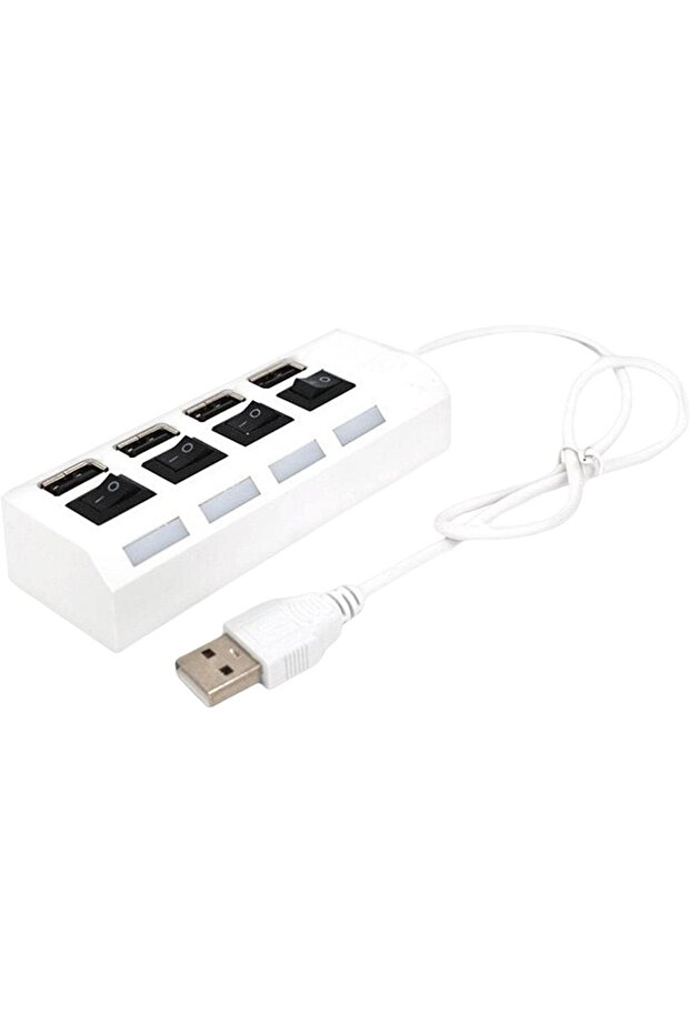 Multi USB Port from Yiring Eve, 4-Port USB2.0 Splitter with Individual Switch - Multi-port Expander - 1