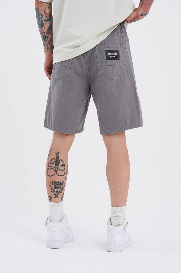 Oversize Denim Şort - 6