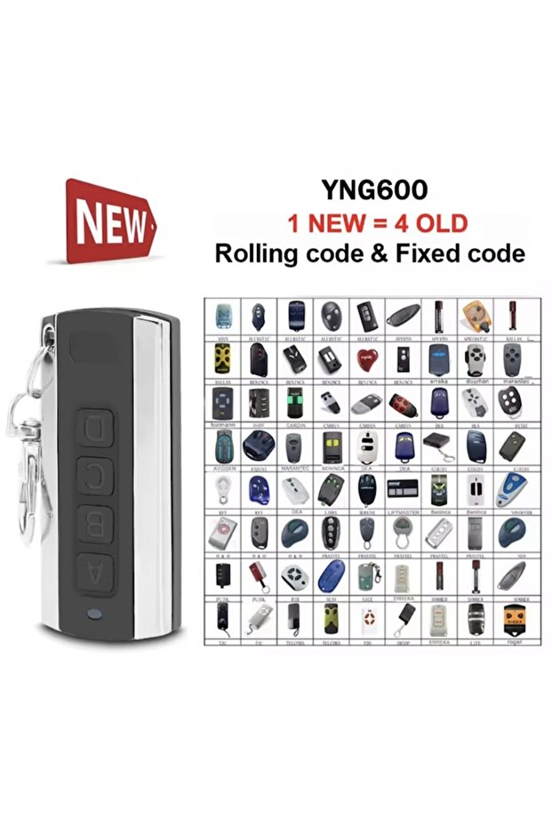 Universal Remote Control for Gates and Barriers with 4 Buttons, Mbong®, 280-868Mhz, Rolling Code - 3
