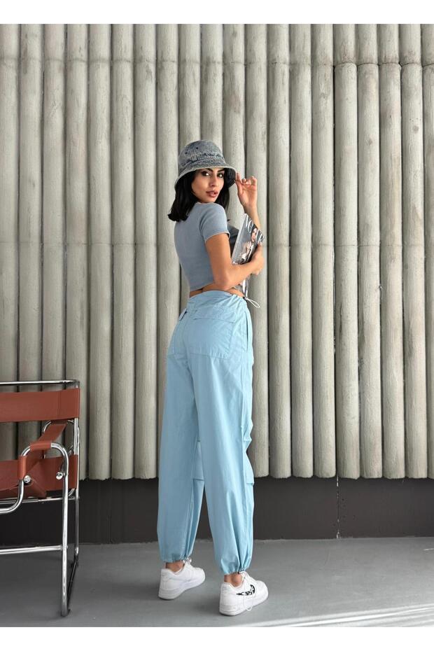 Parachute Pants with Knee Pleats - 8