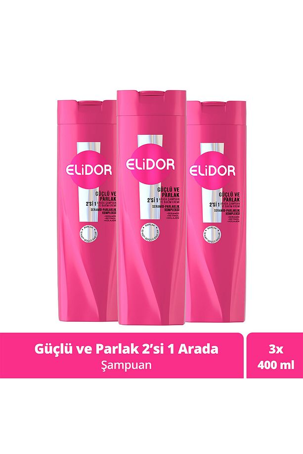 Şampuan Ve Saç Bakım Kremi Güçlü Ve Parlak 400 ml X3 - 1
