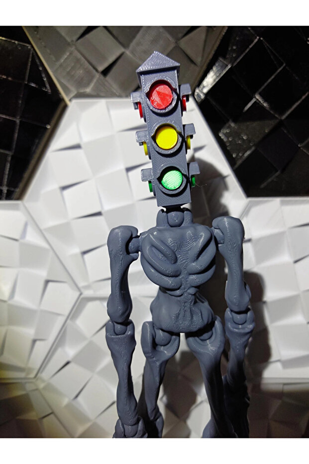 Trafik Lambası Kafalı Figür 30 Cm - 4