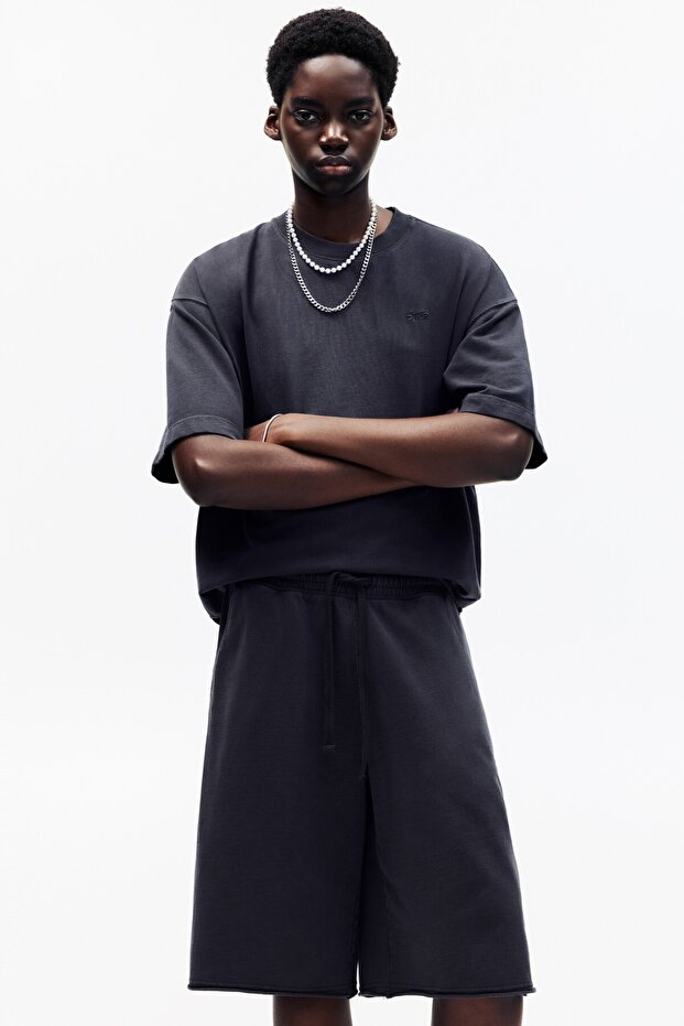 Bol kesim jogger bermuda - 1