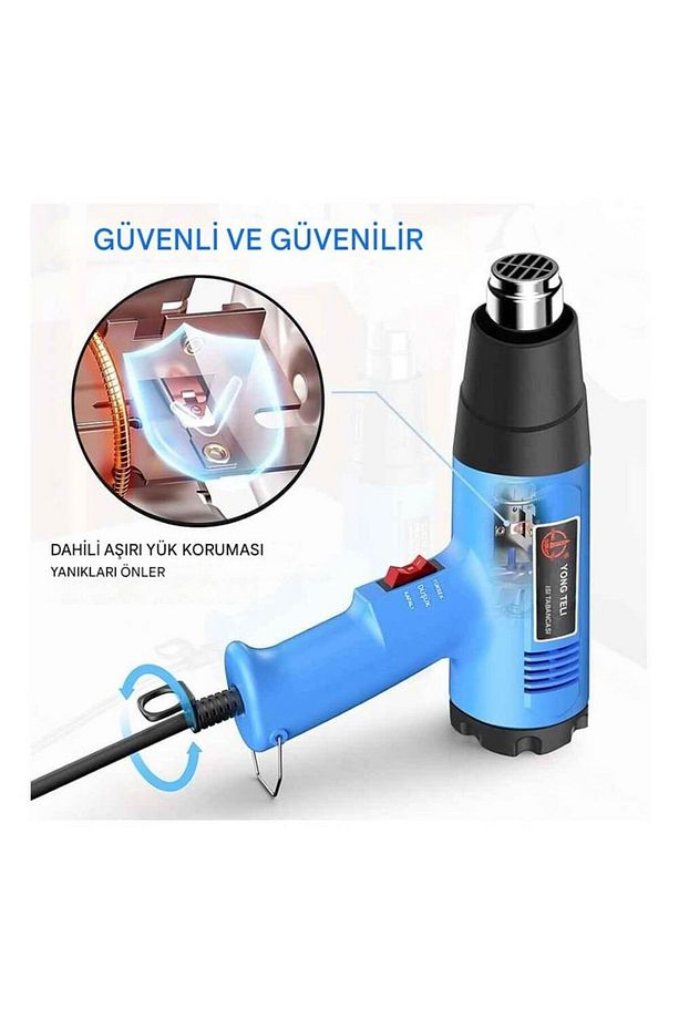 2000W Sıcak Hava Tabancası (300°C – 520°C) - 2 Kademeli - 3