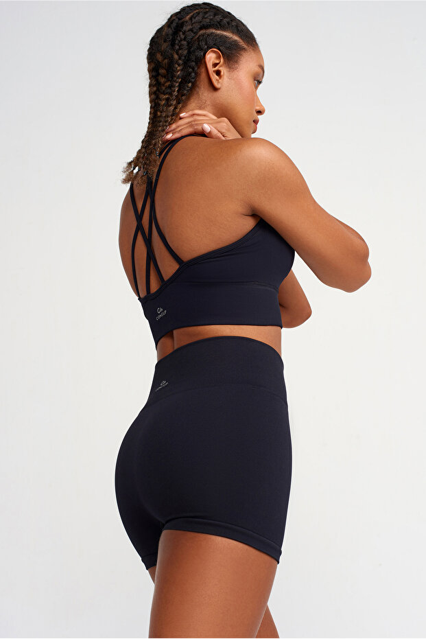 Toparlayıcı Şort Siyah - 2