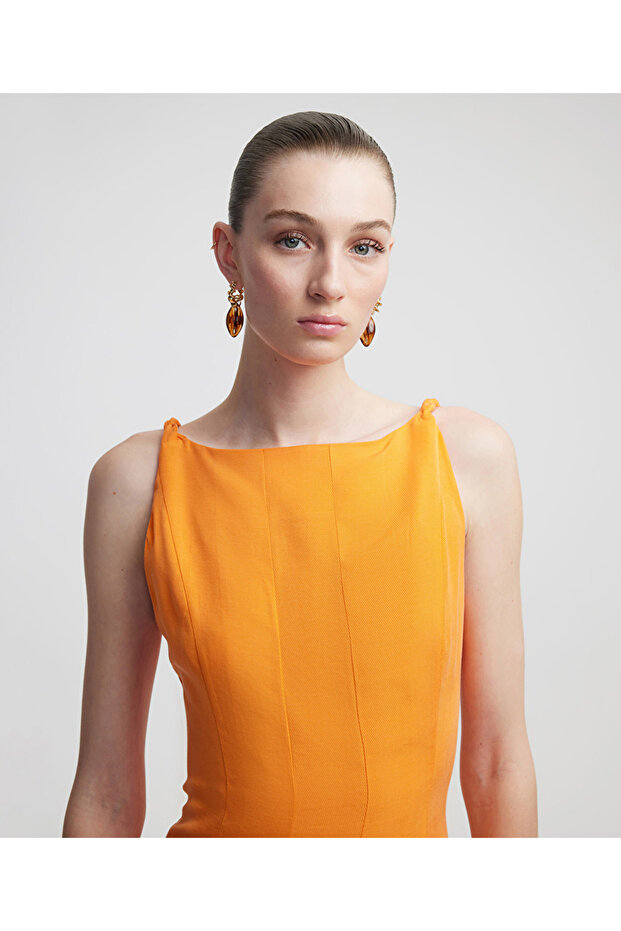 Kare yaka elbise - 2