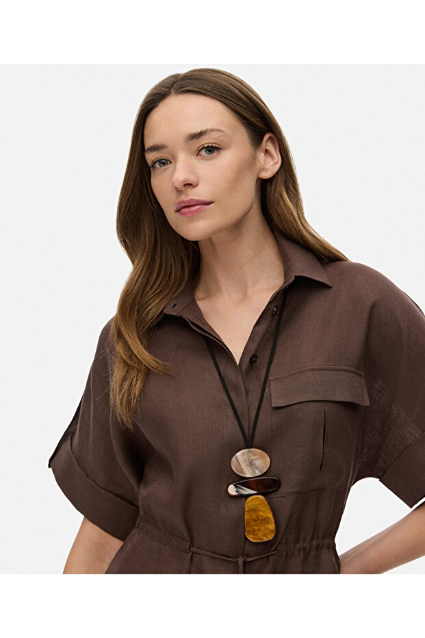 Karma taşlı ip kolye - 2