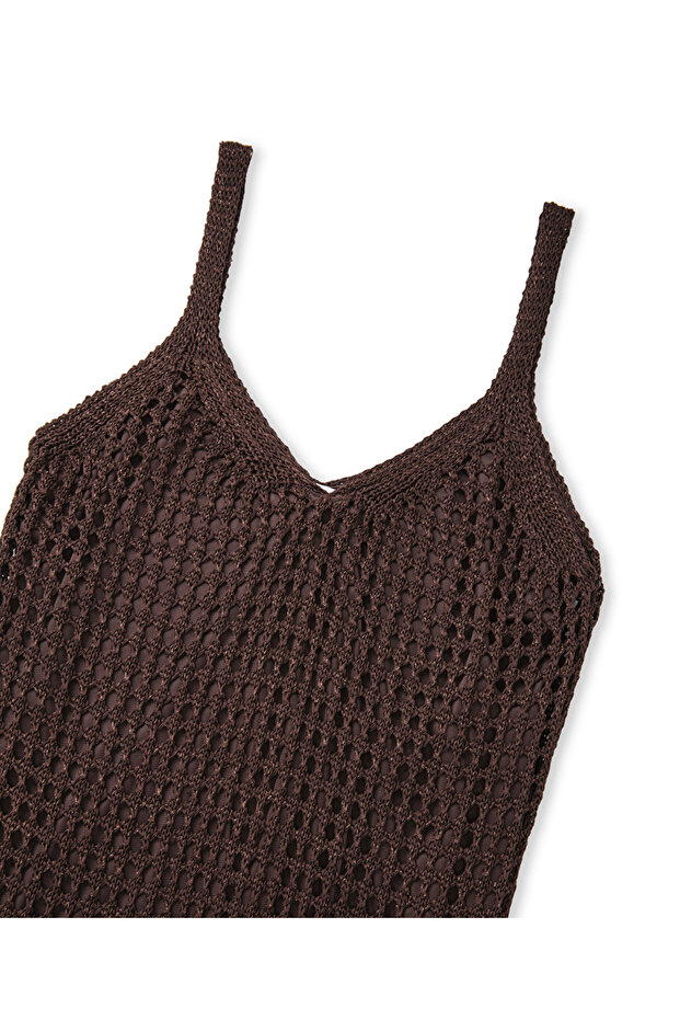 Ajurlu triko elbise - 4