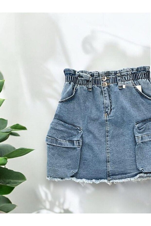 Devojka - Traper suknja sa džepovima - 6