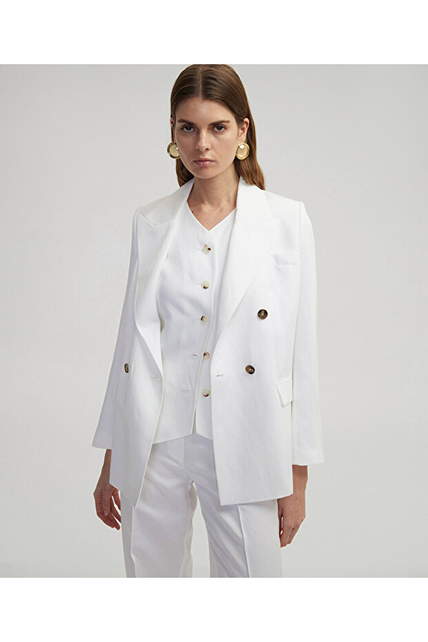 Vatkalı kruvaze ceket - 1