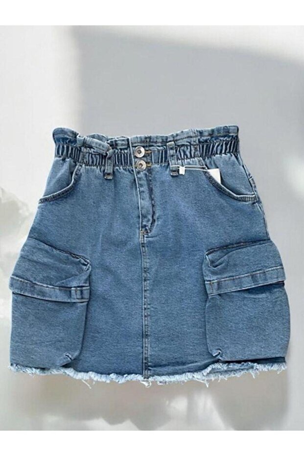 Devojka - Traper suknja sa džepovima - 4