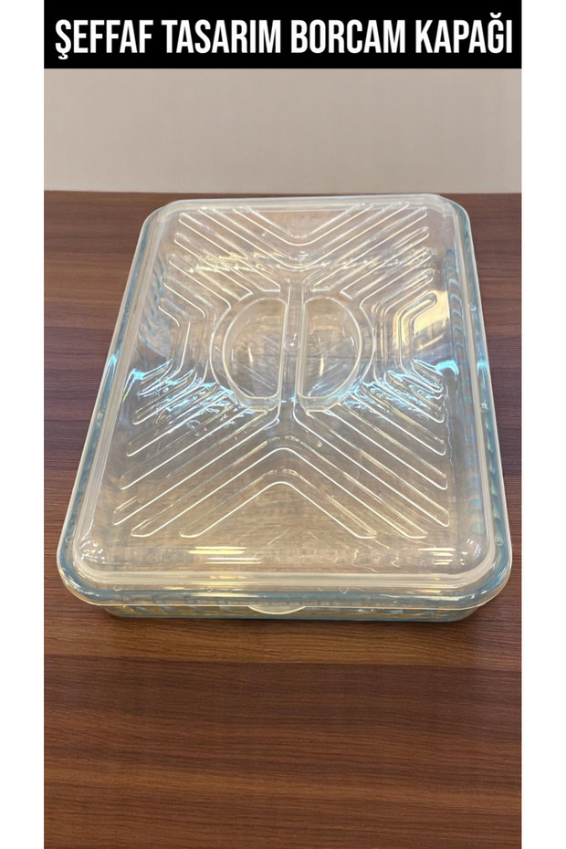 Decorative Transparent Design Pyrex Lid Rectangular Pyrex Lid Food Preservation Lid Standard Size - 1
