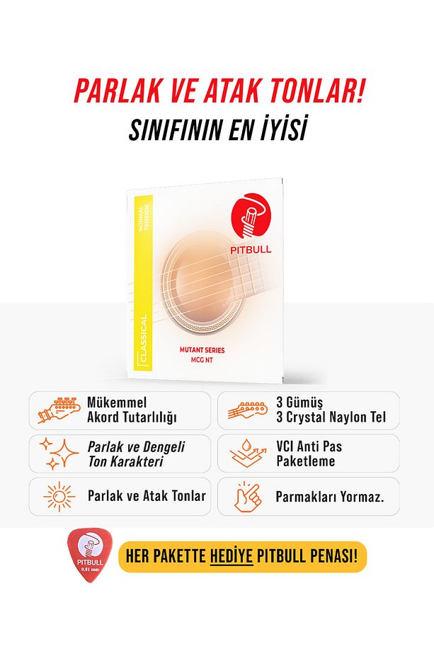 Mutant Seri Klasik Gitar Teli Hard Tansiyon MCG HT - 1