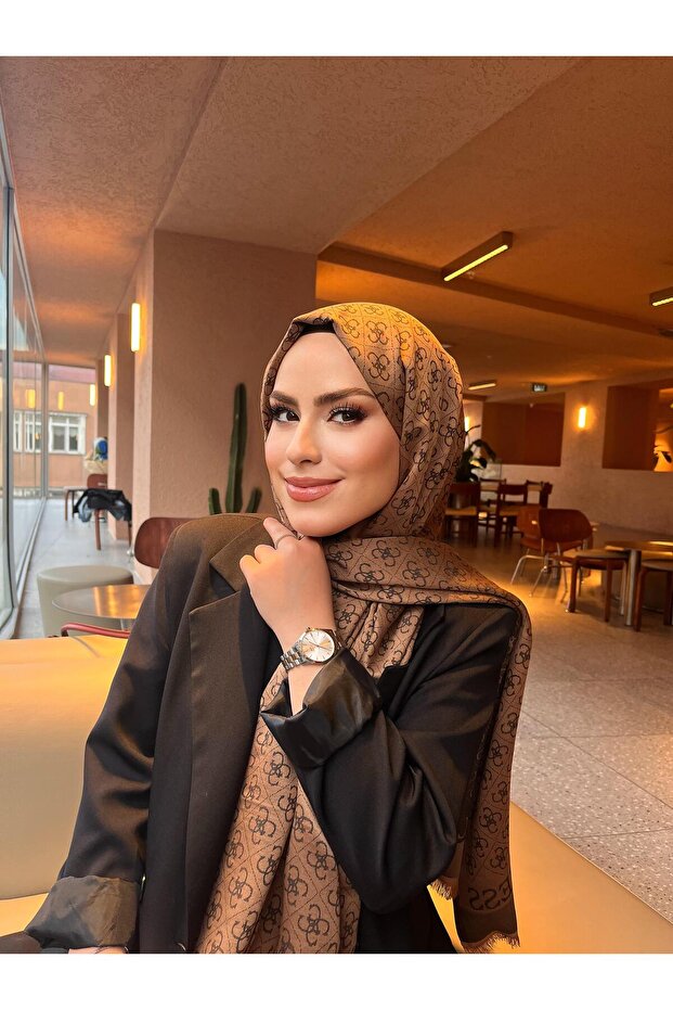 ÇİFT TARAFLI D DESEN İPEK KAŞMİR ŞAL - 2