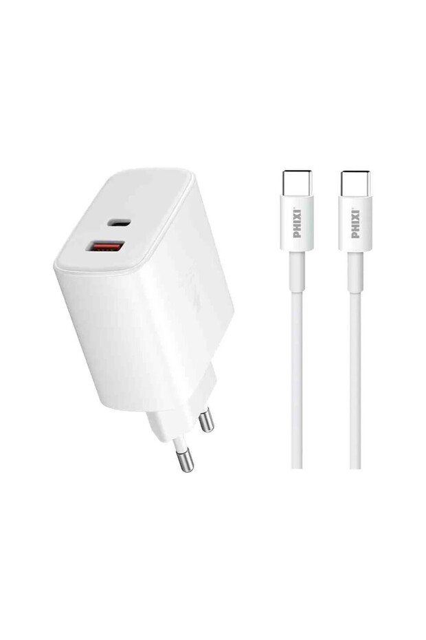 PHİXİ ULTİMATE UPD4325T 27W PD ÇİFT ÇIKIŞLI TYPE-C HIZLI ŞARJ CİHAZI - 1