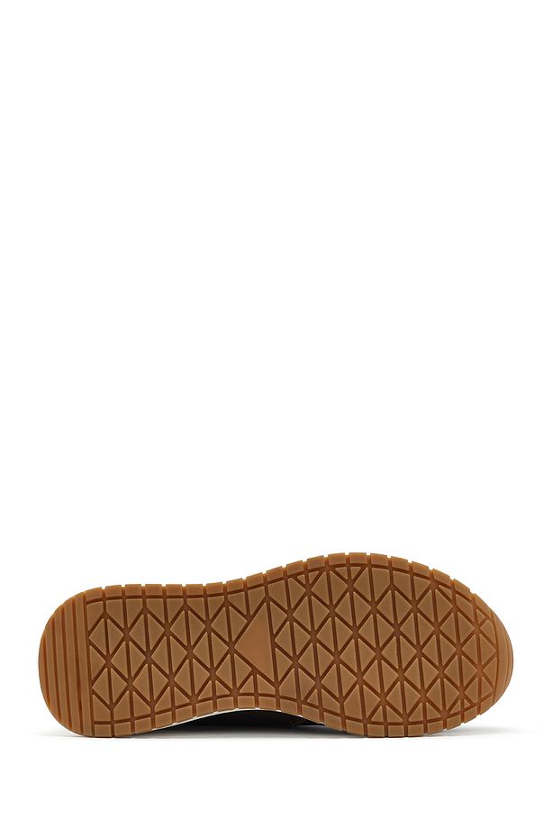 Erkek Kahverengi Bağcıklı Kalın Tabanlı Deri Casual Sneaker 25SFD6885FT - 4