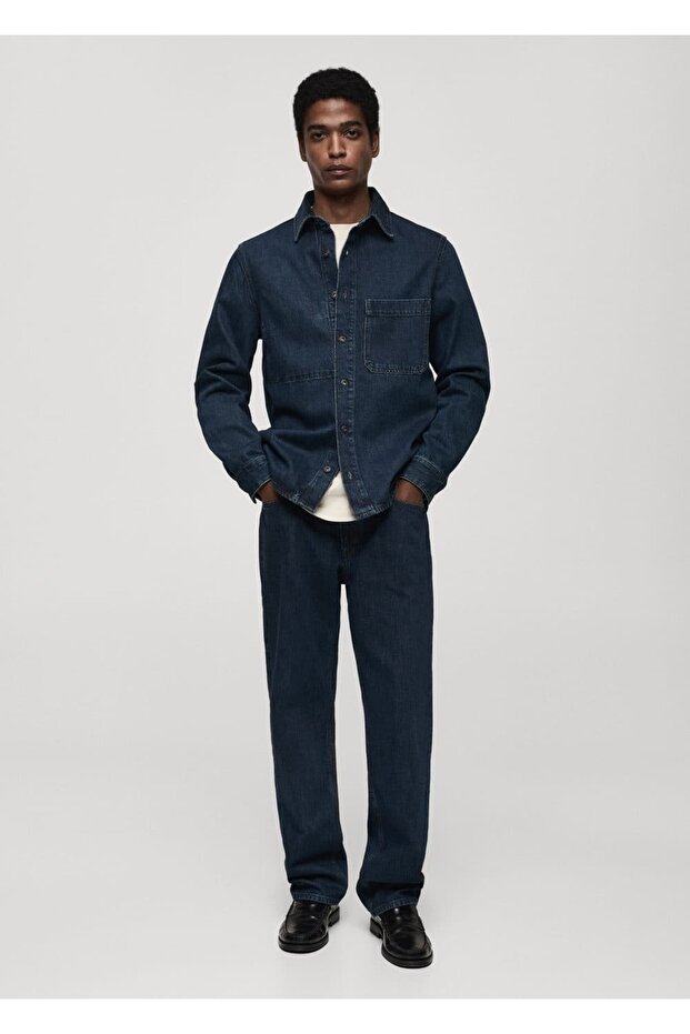 Regular kesim denim gömlek ceket - 2