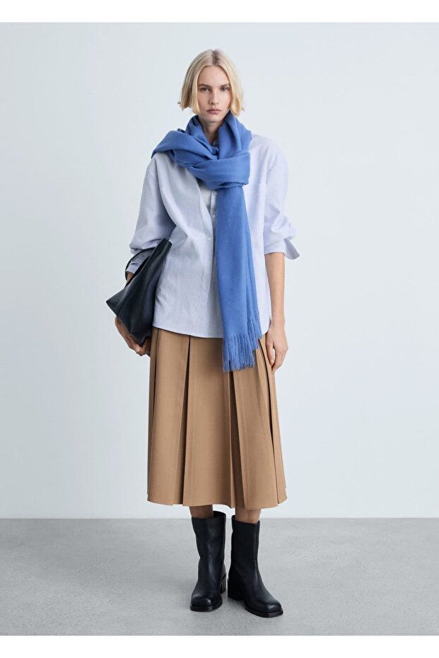 Çizgili pamuklu gömlek - 2