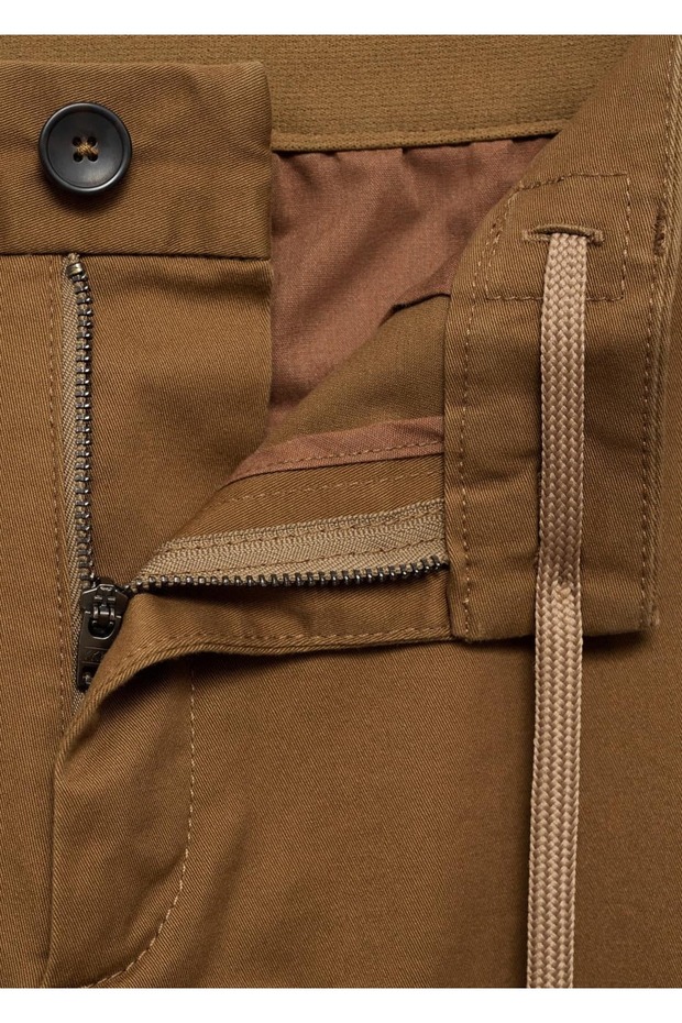 Daralan kısa paçalı chino pantolon - 5