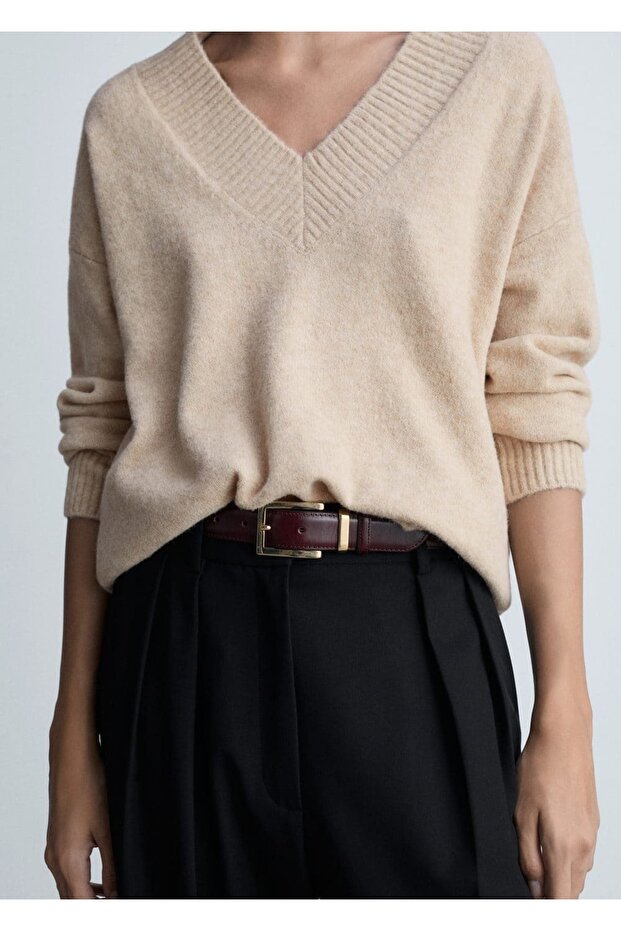 Sivri yaka oversize kazak - 7