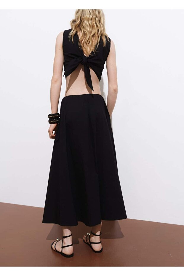 Evaze pamuklu etek - 4