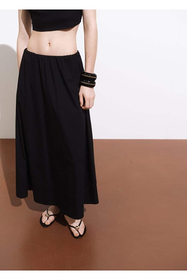 Evaze pamuklu etek - 1