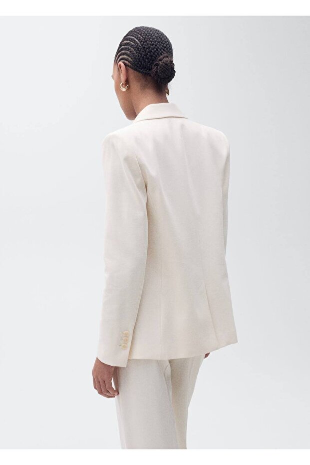 Düz Kesim Blazer Ceket - 4