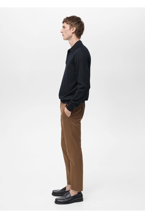 Daralan kısa paçalı chino pantolon - 7