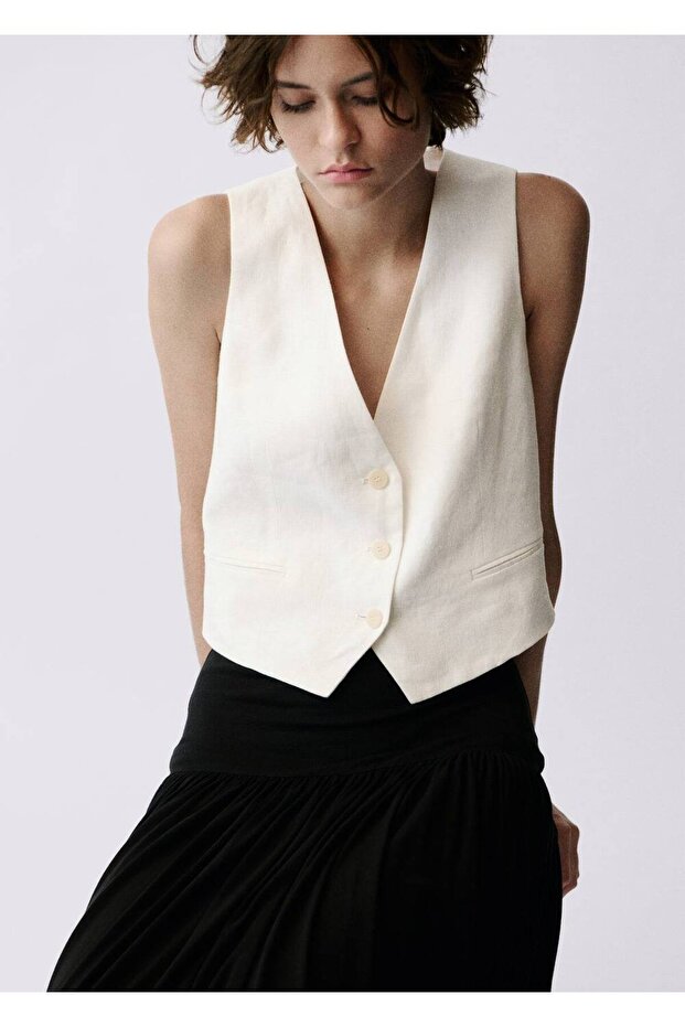 Keten takım yelek - 1