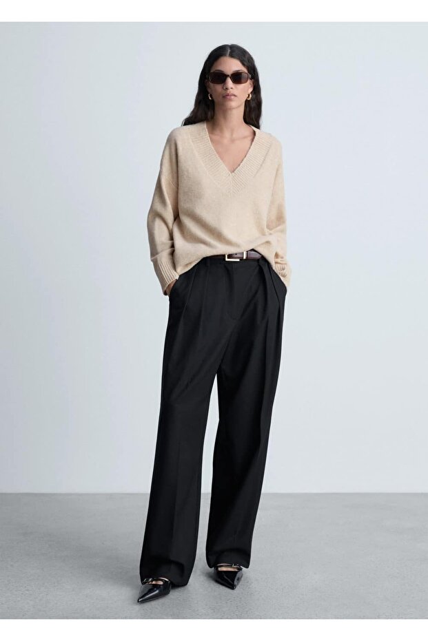 Sivri yaka oversize kazak - 2