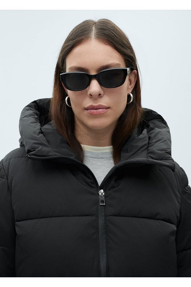 Kapüşonlu Kapitone Midi Anorak - 5