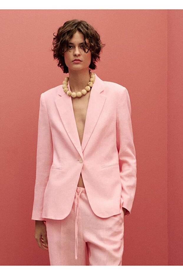 Keten Blazer Ceket - 1