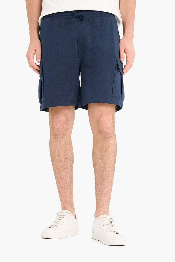 Regular Fit Beli Bağcıklı Kargo Cepli Şort D9494AX25SM - 1