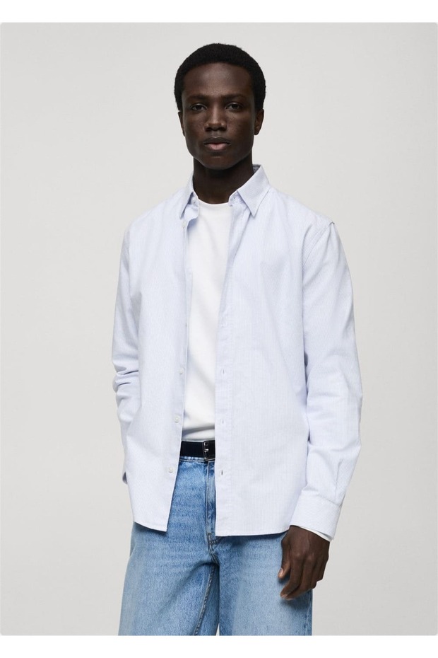 Kodak çizgili %100 pamuklu gömlek - 1