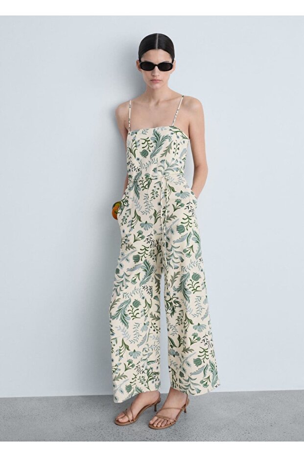 Kuşaklı, desenli tulum - 2