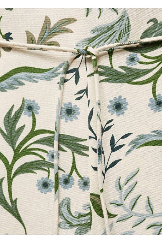 Kuşaklı, desenli tulum - 8