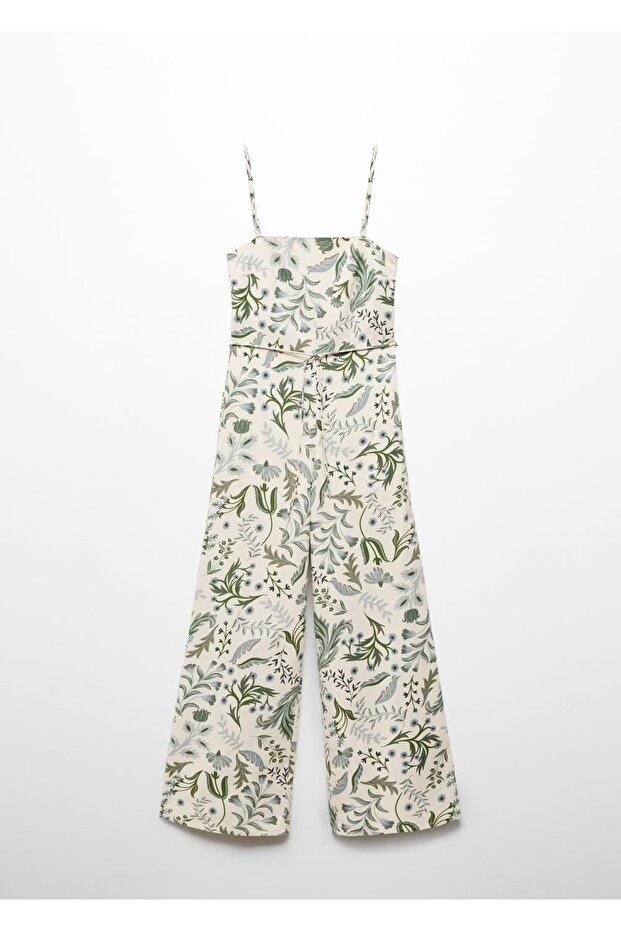 Kuşaklı, desenli tulum - 3