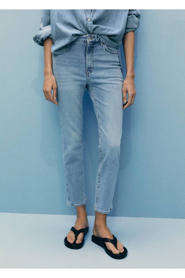 Claudia dar kesim crop jean pantolon - 1