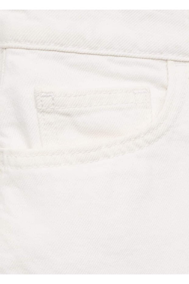 Yüksek Bel Mom-fit Denim Şort - 5