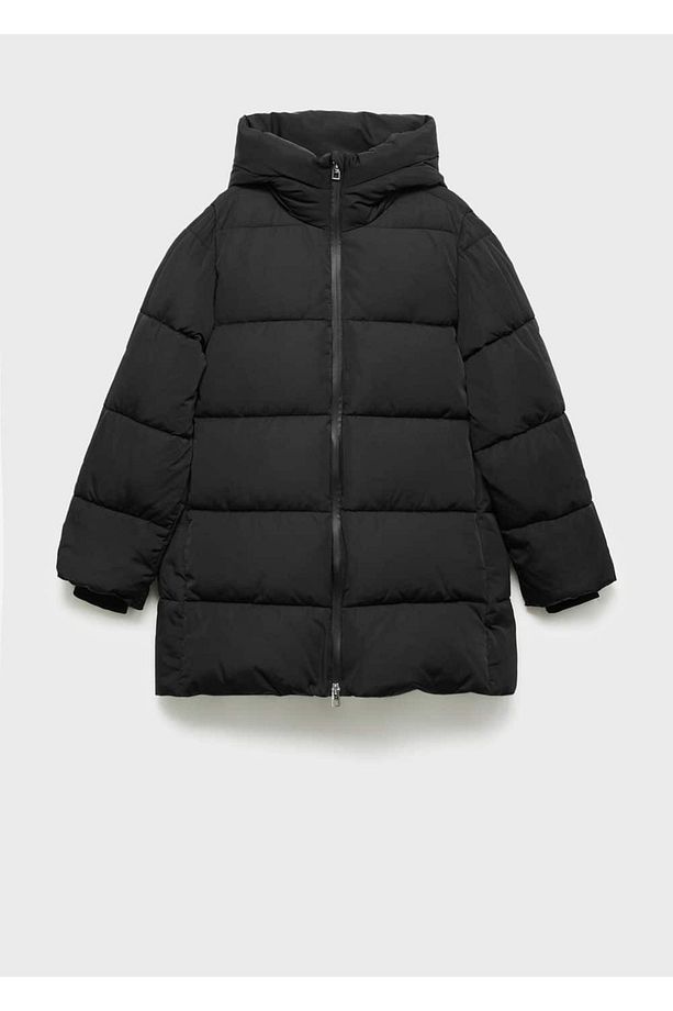 Kapüşonlu Kapitone Midi Anorak - 3