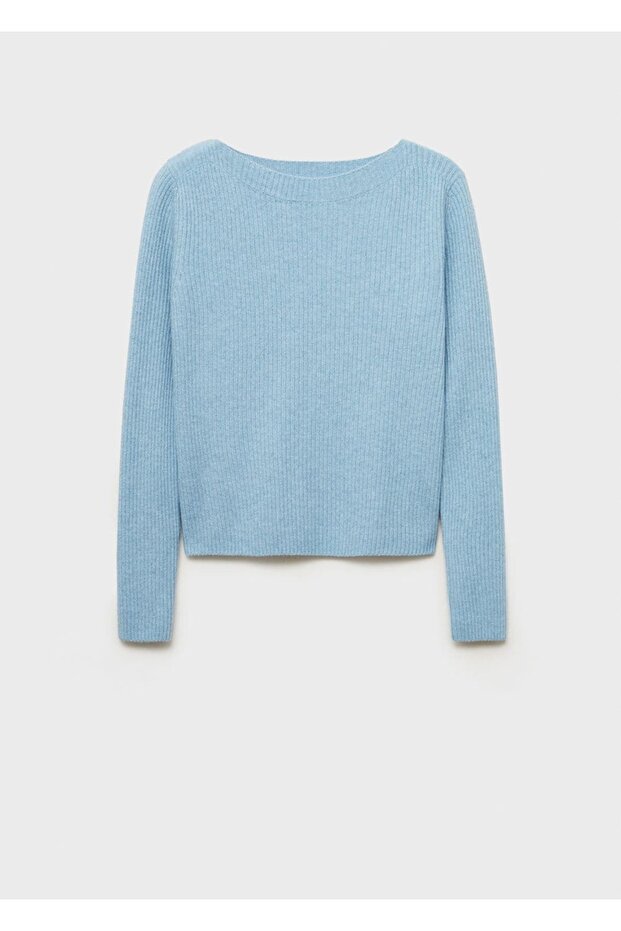 Kayık yaka triko kazak - 3