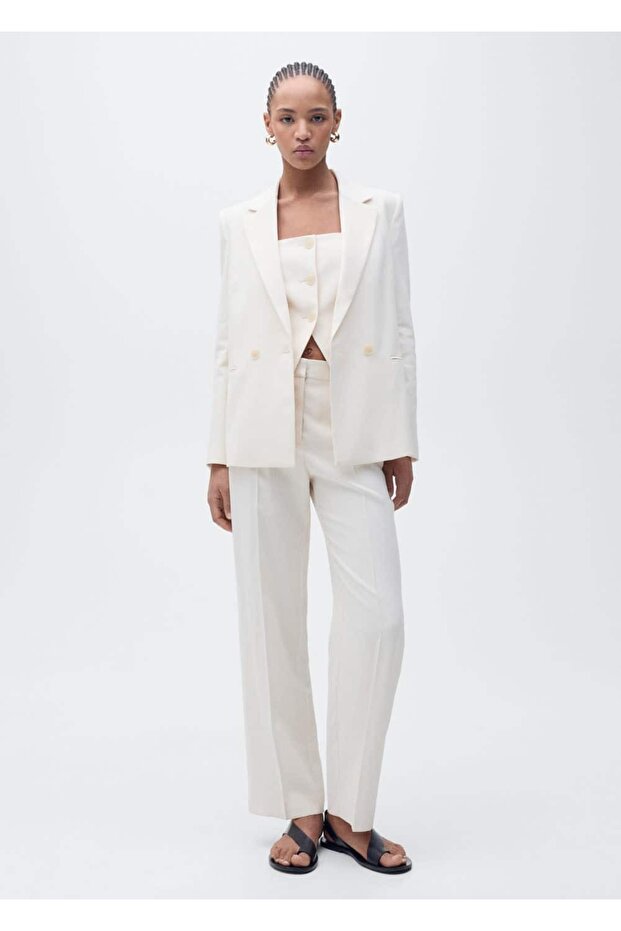 Arkası açık kumaş yelek - 2