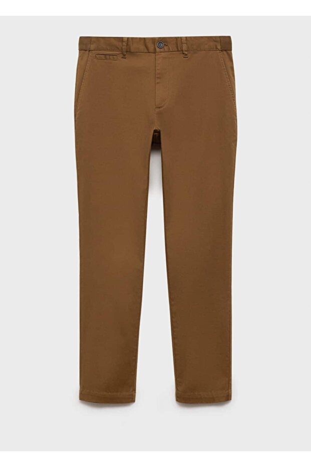 Daralan kısa paçalı chino pantolon - 3