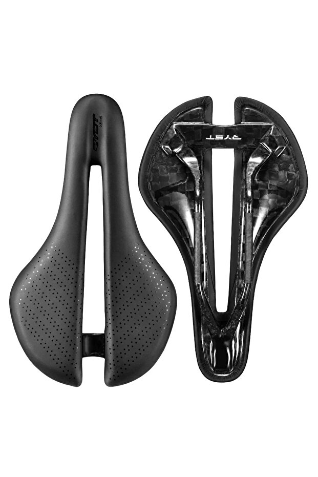 Black Saddle RYET Full Carbon MTB Bike Saddle Super Light PU Seating Cushion 125g Black Road Bicycle