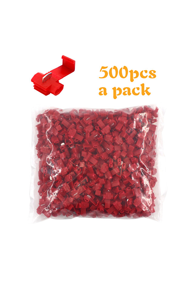 500PCS Red A pack of Scotch Lock Electric Wire Cable Connectors Quick Splice Terminal Crimp Non Des