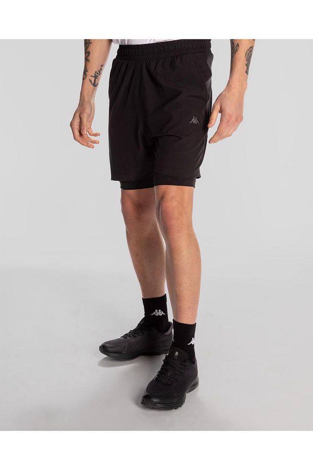 Edgar Short Erkek Siyah Regular Fit Taytlı Şort - 1
