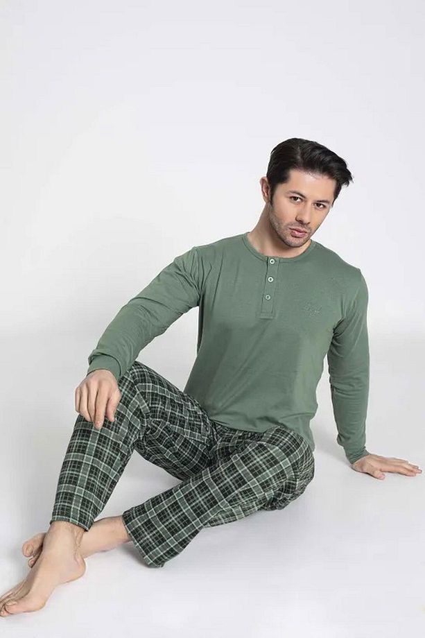 Erkek Modal Uzun Kollu Pijama Takımı 3425 - 1 Adet - 1