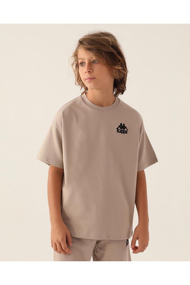Authentic Caden Erkek Çocuk Bej Regular Fit Tişört - 1